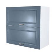 Corp superior 80 cu 2 usi orizontale Zebra MDF albastru drept Corp superior 80 cu 2 usi orizontale Zebra MDF albastru drept